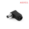 2Pcs DC Power Connector Adapter 90 Degree Angle 5.5x 2.1mm/2.5mm Male Plug to Female Jack Coupler Converter Tetuo. 