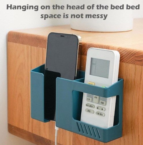 Multifunctional Wall-mounted Storage Box Punch-free Mobile Phones Remote Control Storage Rack Holders Wall Debris Storage Holder