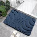 Rug Wear Resistant Anti Slip Washable Bath Carpet Door Mat for 40cmx60cm Blue.