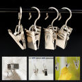10Pcs Stainless Steel Curtain Clips with Hook Sturdy and Durable Window Curtain Hook Clips Home Window Accessories.