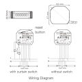 Tuya Smart WiFi 2 Gang Double Curtain Blind Switch Module Roller Shutter Electric Motor tuya/Smart Life App simple mini design.