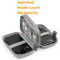 BOONA Dual Hard Drive Case EVA Hard Shell 2.5 inches External Hard Disk Bag Carrying HDD Case for Seagate Toshiba. 