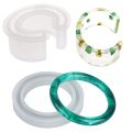 【The road to happiness Store】Silicone Bangle Mold Round Bracelet C Bracelet Silicone Casting Mould Resin Bangle Open Cuff Bracelet Jewelry Mold.