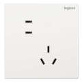 Legrand switch panel standard white five hole USB dual control 16a household concealed wall power socket. 