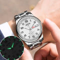 AIYISHI Swiss Watch Men's Calendar Luminous Waterproof Korean Trend Steel Watch Genuine 1621.