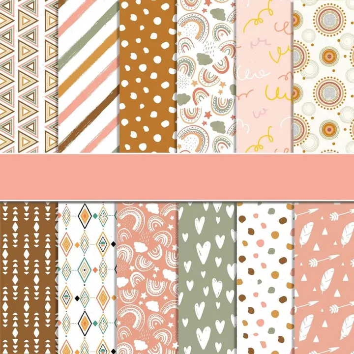 12Inch%20X%2012Inch%20Cute%20Patterned%20Cardstock%20Scrapbooking%20Paper,%20Cardmaking%20Craft%20Paper%20Pack%2024Pcs%20-%20Image%206