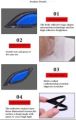 6Pcs Universal Reflective Car Stickers Carbon Fiber Decals Warning Reflective Strips.
