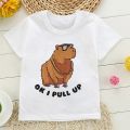 Kawaii Capybara Tshirt Kids Children T-Shirt Cartoons Clothes Kid Girl Boy Cute Capybaras Love T Shirt Baby Casual Top Clothes. 