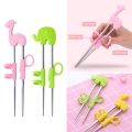 XINYANG941727 Cartoon Stainless Steel For Kids Food Sticks Chopsticks Training Chopsticks Learning Chop Sticks Children Tableware Set. 
