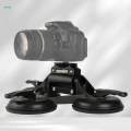 Camera Suction Cup Mount ,Car Mount Holder Super Anti Slip 6-10kg Black Tripod Stable Triple Suction Cup Car Camera Mount for DSLR, Camera Car. 