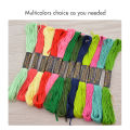 R-ainbow Embroidery F-loss White Colors Embroidery Kit Set 8m 6 Individual Strands Stitch for Crafting String Present Gift.