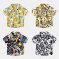 Bohemian Summer 2-7Y Boys Kids Shirts Hawaiian Short-sleeved Shirts Soft Comfortable Printed Shirts Casual for Children T-shirts. 