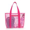 Pink Fashion Large Capacity Mesh Women'S Beach Bag Shoulder Bag Handbag.