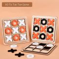 Parent-Child Interaction Wooden Board Game XO Tic Tac Toe Chess Funny Developing Intelligent Educational Toy Puzzles. 
