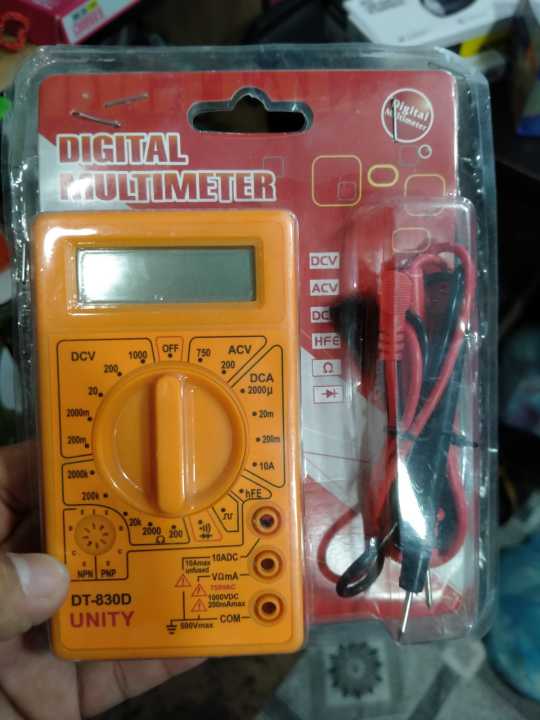 Digital Multimeter]Handheld Digital Multimeter]LCD]Backlight Portable AC/DC Ammeter Voltmeter Ohm Voltage Tester Meter Multimeter with Wire