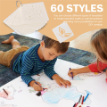 60 Pieces Painting Template DIY Craft Template Drawing Stencils Reusable Wall Stencils for Painting for Wall Home. 