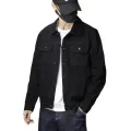 Jeans Coat for Men Short Black Denim Jackets Man Rock Casual Slim Button Cowboy Lxury Cheap Price Stylish Clothing Fast Delvery. 