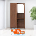 Modern Single Door Almirah and Two Shelves With Mirror | Book Shelf | Shelves | Mirror by Modern Home Furniture - Minimalistic Sophistication.