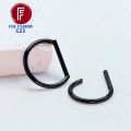 Piercing Septum Nose Ring D Shape Segment Ring Clicke Jewelry CZ Nose Earrings F136 Titanium Lip for Women Half Ring Cartilage. 