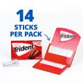 Trident Cinnamon Flavor Chewing Gum Full Box 12 Pack - - 14 stick. 
