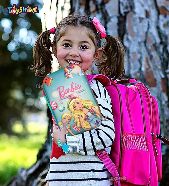 Barbie Doll 3D Pencil Case pencil Box with Compartments Kids