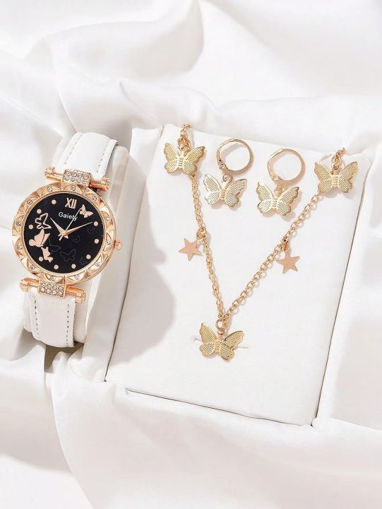 LooKeo%20Mall%20Women's%20Butterfly%20Analog%20Wristwatch%20and%20Bracelet%20Set,%20Fashionable%20and%20Casual%20Watch,%20Gift%20for%20Her%20-%20Image%205