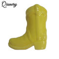 Qiunery Cowboy Boot Match Holder Ceramic Cowgirl Boot Decor Bathroom Match Holder Western Cowboy Boot Design Matches Jar Home Decoration For Bathroom Bedroom Fireplace Kitchen.