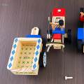 Wooden Tractor Toy DIY Assembly Desktop Decoration Detachable Gifts Sturdy Puzzle Toy Multiuse for. 