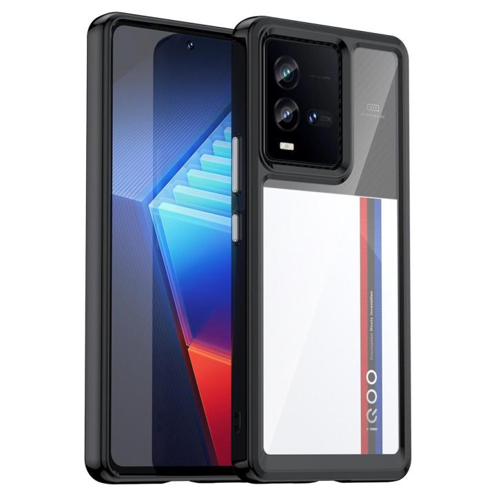 xprmy for Vivo iQOO 10 / Vivo iQOO 9T Case Shockproof Candy Silicone Soft TPU Back PC Protective Phone Cover