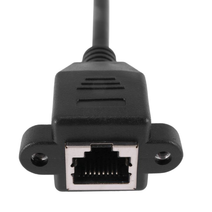 2X%20RJ45%20Female%20to%20Male%20Adapter%20Network%20Extension%20Cable%20Panel%20Mount%2027cm%20-%20Image%203