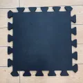 FITNESS WORLD - Puzzle System Rubber Gym Floor Mat - 20 Inch * 20 Inch * 0.5 Inch - Durable Rubber Gym Floor Mat.
