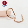 Piercing Septum Nose Ring D Shape Segment Ring Clicke Jewelry CZ Nose Earrings F136 Titanium Lip for Women Half Ring Cartilage. 