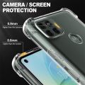 For Motorola Moto G9 Power Transparent Soft Gel TPU Reinforced Corners Cushion Bumper Shockproof Drop Protection Case Cover.