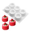 6 Compartments Silicone Pudding Cup Cake Mold French Dessert Mousse Cake Mold. 