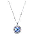1PC Turkish Crystal Evil Eyes Pendant Necklace For Womens Jewelry Gold Necklaces NOVO.