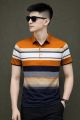 Cotton polo T Shirts for men-multi color stripped polo shirt for men - Polo T Shirt. 