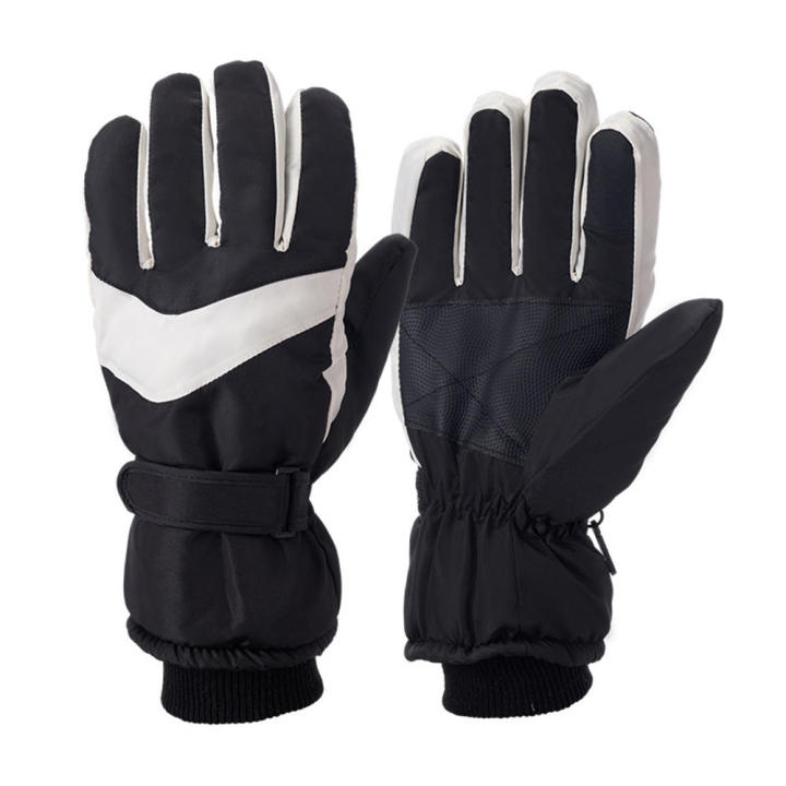Outdoor Winter Gloves Windproof Plus Velvet Men Ski Gloves Thickened Electric Bike Riding Touch Screen Gloves for Winter Sports