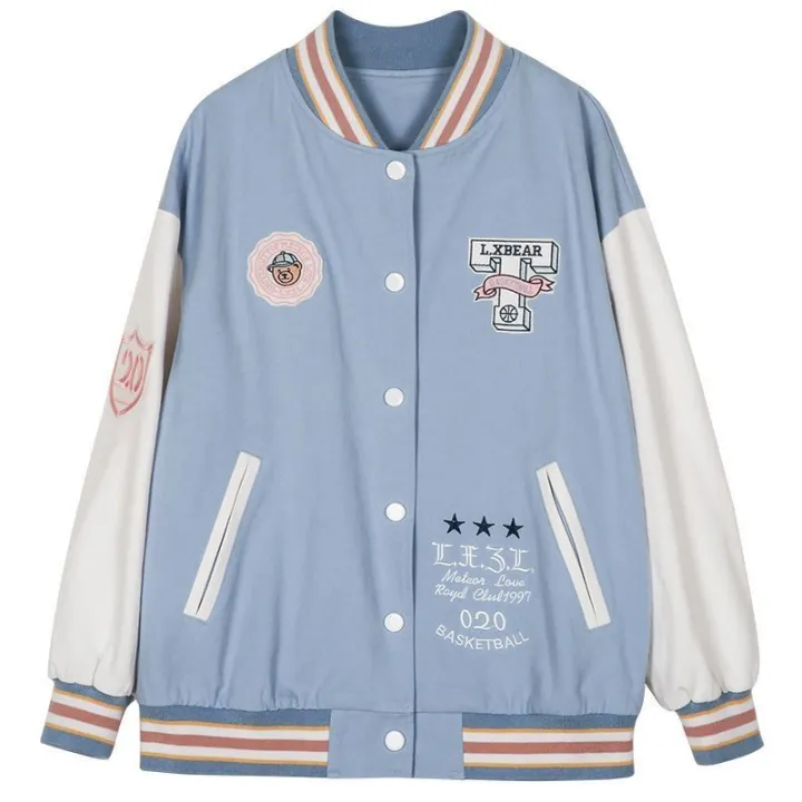 Baseball%20Uniform%20American%20Contrast%20Color%20Spring%20and%20Autumn%20Girl%20Older%20Kid's%20Korean%20Junior%20High%20School%20Student%20Autumn%20Clothes%20Jacket%20High%20School%20Girls'%20Coat%20-%20Image%209
