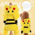 Pokemon Go Pet Dog Cat Clothes Costume Pikachu Squirtle Hooded Outfit Halloween. 