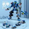 Compatible with LEGO military small box building blocks mini tank aircraft warship mecha children's gift toys.