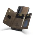 For OnePlus 9RT 5G DG.MING M2 Series 3-Fold Multi Card Bag + Magnetic Back Cover Case. 