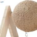 Rabbit Scratching Ball Wooden Rack Durable for Rabbits Small Animals Ferrets. 