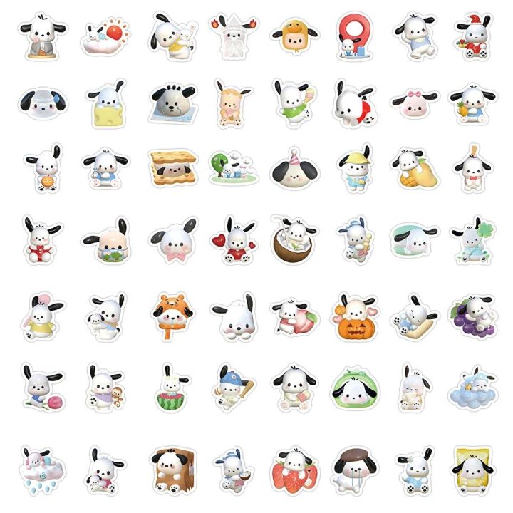 10/30/63pcs%203D%20Kawaii%20Pochacco%20Stickers%20Sanrio%20Anime%20Decals%20Toys%20Waterproof%20Graffiti%20Scrapbooking%20Car%20Laptop%20Kids%20Cute%20Sticker%20-%20Image%203