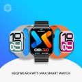 KEQIWEAR KW75 Max Smart Watch 3 Straps Band Full HD Touch Screen Wireless Charging Long Battery Life Smartwatch for Men and Women. 