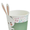 Water Cup Adorable Easter Bunny Food Tray Paper Cup with Sleeve Set. 