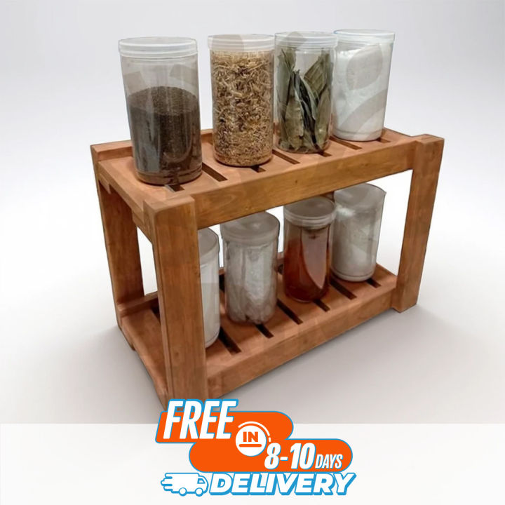 Kitchen storage rack multi Functional Kitchen Rack organizer Shelve Jar ...