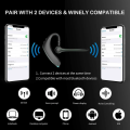 ARMICO Bluetooth Headset Wireless Earpiece V5.0 Dual Mic ENC Noise Cancelling Earphone Built-in 2Mic 16Hrs Hands-Free Calling for Driving Business Office Trucker with Universal Cell Phones. 