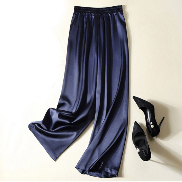 Summer%20Women%20Wide%20Leg%20Pants%20High%20Waist%20Casual%20Trousers%20Streetwear%20Black%20Silk%20Satin%20Pants%20Elegant%20Long%20Palazzo%20Pants%20-%20Image%202