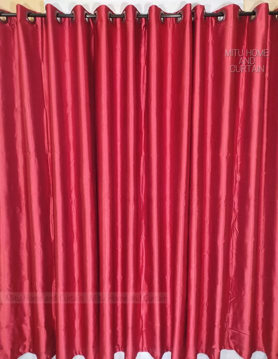 Curtain Porda Synthetic curtains Indian window protector 45*80 inch standard size Solid Marron art 4 kuchi curtain