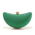 Green Color Women Evening Bags With Rhinestones Hollow Out Style Clutch Diamonds Moon Design Wedding Glitter Luxury Lady Bridal.
